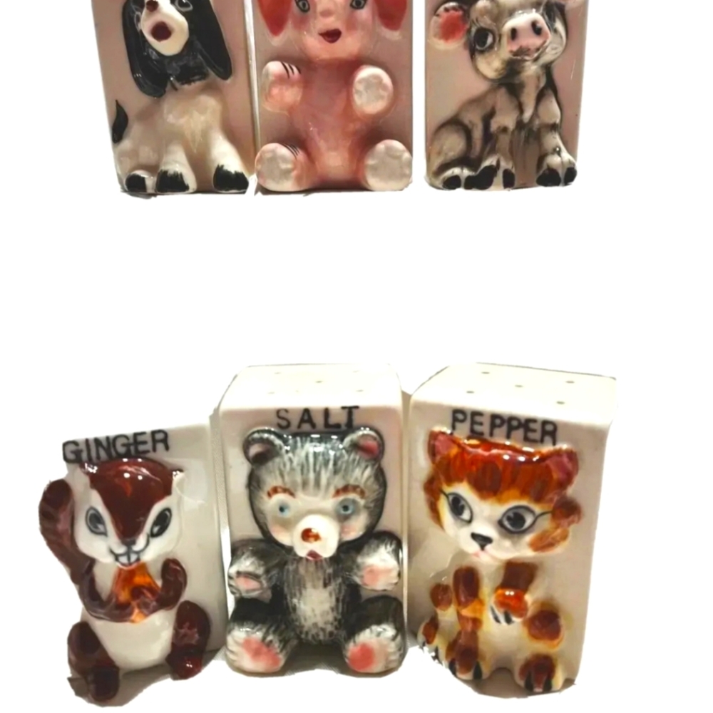 Vintage 1950s Kitschy Japan Salt And Pepper Spice Shakers